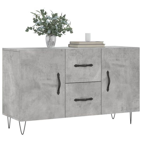 vidaXL Sideboard Betongrau 100x36x60 cm Holzwerkstoff