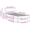 vidaXL Bettrahmen mit Kopfteil Natur 75 x 190 cm Massives Kiefernholz