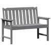 vidaXL Gartenbank Hellgrau 120 x 59 x 88 cm HDPE