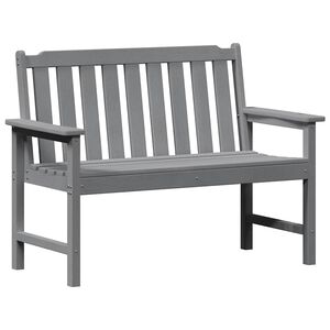vidaXL Gartenbank Hellgrau 120 x 59 x 88 cm HDPE