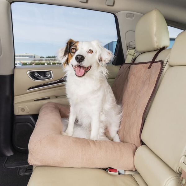 Happy Ride Hundebett Car Cuddler Klein Braun