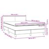 vidaXL Boxspringbett mit Matratze & LED Dunkelgr&uuml;n 160x220 cm Samt