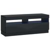 vidaXL LED-TV-Schrank Schwarz Holzwerkstoff
