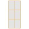 vidaXL Schiebet&uuml;r Golden 90x205 cm Matt ESG-Glas und Aluminium