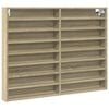vidaXL Vitrinenschrank Sonoma-Eiche 100x8,5x75 cm Holzwerkstoff