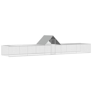 vidaXL H&uuml;hnerstall 10x2x2 m Verzinkter Stahl