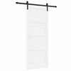 vidaXL Schiebet&uuml;r Wei&szlig; 83 x 202 cm Massives Kiefernholz