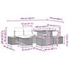 vidaXL Garten-Sofa-Set 7 pcs Grau Poly-Rattan