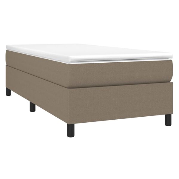vidaXL Boxspringbettgestell Taupe 100x200 cm Stoff