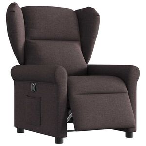 vidaXL Relaxsessel Elektrisch Dunkelbraun Stoff