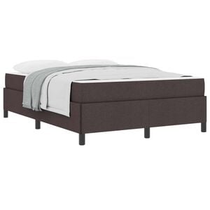 vidaXL Boxspringbett Dunkelbraun 140 x 200 cm Stoff