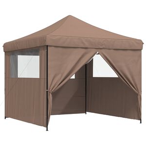 vidaXL Party-Zelt 292 x 292 x 315 cm Braun Oxford-Stoff
