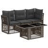 vidaXL Gartensofa-set 4 stk. Grau Poly-Rattan