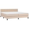 vidaXL Boxspringbett mit Matratze & LED Cappuccino-Braun 200x200cm