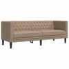 vidaXL 3-tlg. Chesterfield-Sofa-Set Cappuccino Kunstleder