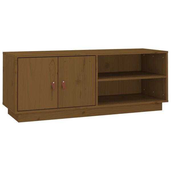 vidaXL TV-Schrank Honigbraun 105x34x40 cm Massivholz Kiefer