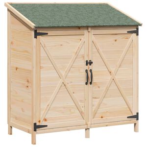 vidaXL Gartenschuppen Natur 106 x 56 x 113,5 cm Massivholz aus Fichte