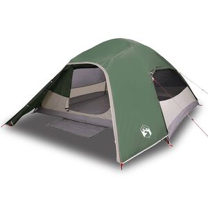 vidaXL Kuppel-Campingzelt 4 Personen Gr&uuml;n Wasserdicht
