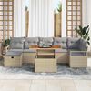 vidaXL Garten-Sofa-Set 8 pcs Beige Poly-Rattan