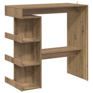 vidaXL Bartisch mit Regal Artisan-Eiche 100x48x101,5 cm