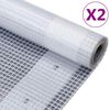 vidaXL Gitter-Abdeckplanen 2 Stk. 260 g/m&sup2; 1,5x20 m Wei&szlig;