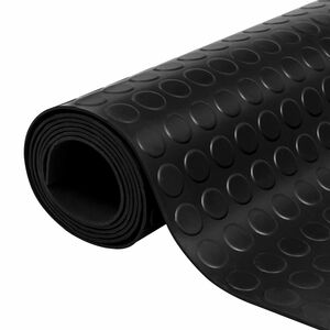 vidaXL Bodenbelag Schwarz 1 x 2 m Gummi