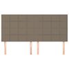vidaXL Kopfteil Taupe 160x5x118/128 cm Stoff