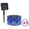 vidaXL Solar-Lichterketten 5 Stk. 5x200 LED Blau Innen Au&szlig;en