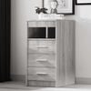 vidaXL Sideboard mit Schubladen Grau Sonoma 40x50x76 cm Holzwerkstoff