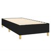vidaXL Boxspringbett mit Matratze & LED Schwarz 90x200 cm Stoff
