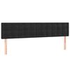 vidaXL Kopfteile Schwarz 160x5x78/88 cm Samt