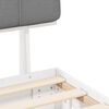 vidaXL Bettgestell mit gepolstertem Kopfteil Hellgrau 120 x 200 cm