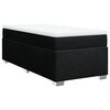 vidaXL Boxspringbett mit Matratze Schwarz 90x190 cm Stoff