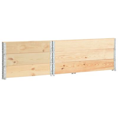 vidaXL Paletten-Aufsatzrahmen 3 Stk. 100x150 cm Kiefer Massivholz