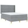 vidaXL Boxspringbett mit Matratze Hellgrau 140 x 200 cm Stoff
