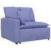 vidaXL Modulares Sofa mit Fu&szlig;hocker Kissen Stoff Jeansblau