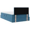 vidaXL Bett mit Stauraum und LED mit Matratze Blau 120 x 190 cm Samt