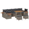vidaXL Gartensofa-set 10 pcs Grau Poly-Rattan