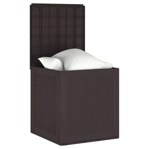 vidaXL Gartenlagerbox mit Speicher Braun 55 x 53 x 57 cm Polypropylen