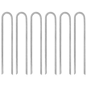 vidaXL Zeltheringe 6 Stk. U-Form 30 cm &Oslash;7 mm Verzinkter Stahl