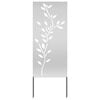 vidaXL Garten Sichtschutz-Leinwand Silber 50 x 140 cm Verzinkter Stahl