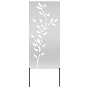 vidaXL Garten Sichtschutz-Leinwand Silber 50 x 140 cm Verzinkter Stahl