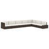 vidaXL Modulares 2-Sitzer-Sofa Poly Rattan Grau