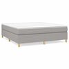 vidaXL Boxspringbett mit Matratze Hellgrau 160x200 cm Stoff
