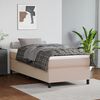 vidaXL Boxspringbett mit Matratze Cappuccino-Braun 90x190cm Kunstleder