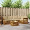 vidaXL Sofagarnituren 6 pcs Natur und Beige Massivholz Akazie