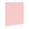vidaXL Plissee Rosa 120x100 cm Stoffbreite 119,4 cm Polyester