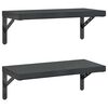 vidaXL Wandregale 2 Stk. 50x23,5 cm Schwarz Edelstahl