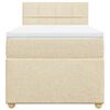vidaXL Boxspringbett mit Matratze Creme 80x200 cm Stoff