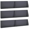 vidaXL St&uuml;tzmauer 6 stk. 100 x 12 x 40 cm Stahl Anthrazit